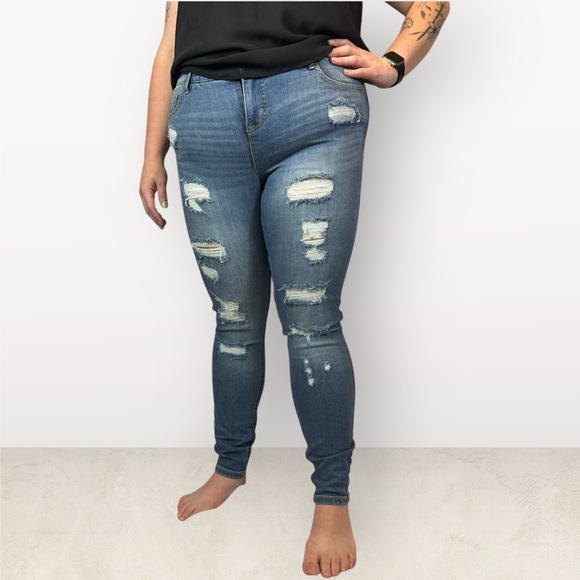 Torrid Premium Bombshell Skinny Distressed Jeans |16 - Picture 10 of 16